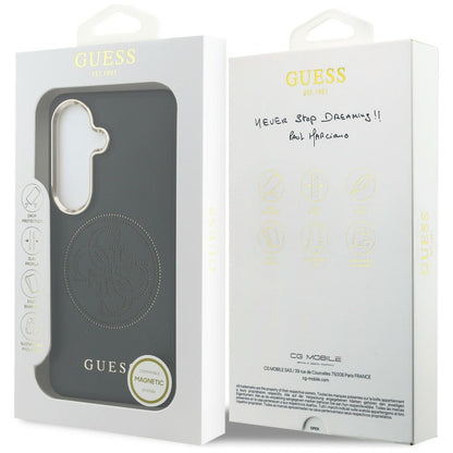 MagSafe futrola za Samsung Galaxy S26 S942, Guess, Perforated Logo, Crna
