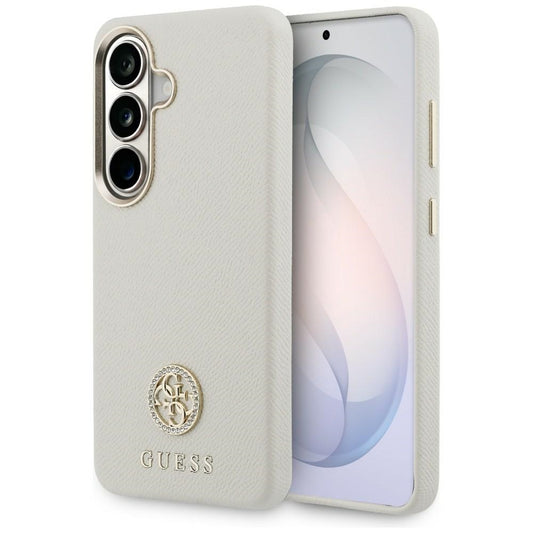 MagSafe futrola za Samsung Galaxy S26 S942, Guess, Rhinestone Round Logo, Bež