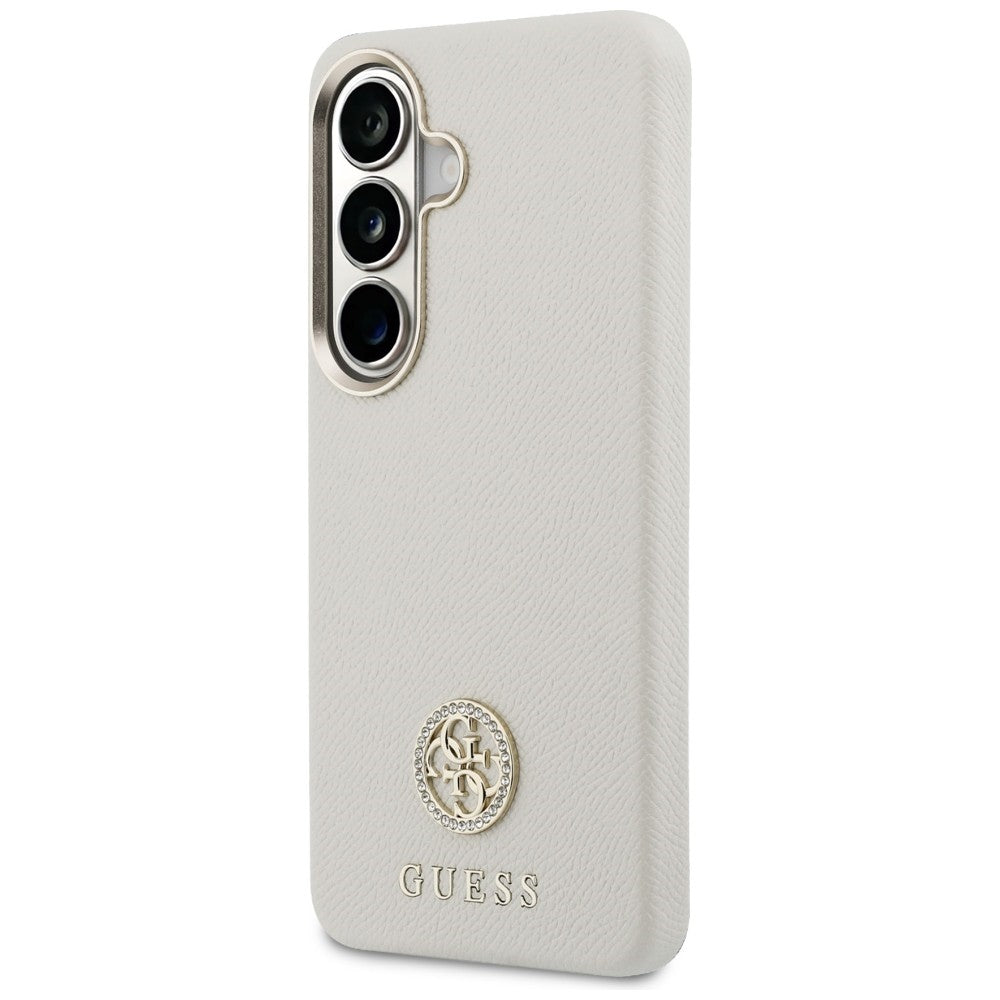MagSafe futrola za Samsung Galaxy S26 S942, Guess, Rhinestone Round Logo, Bež
