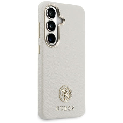 MagSafe futrola za Samsung Galaxy S26 S942, Guess, Rhinestone Round Logo, Bež