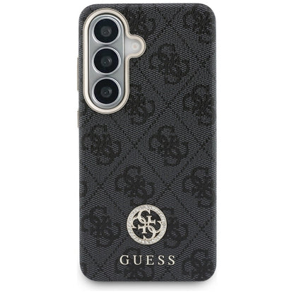 MagSafe torbica za Samsung Galaxy S26 S942, Guess, Rhinestone Round Logo, Crna