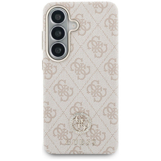 Futrola MagSafe za Samsung Galaxy S26 S942, Guess, Rhinestone Round Logo, Roza
