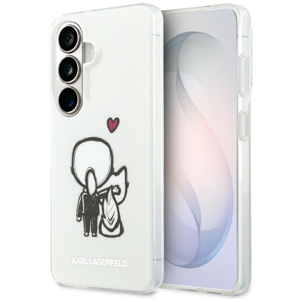 MagSafe maska za Samsung Galaxy S26 S942, Karl Lagerfeld, IML Karl & Choupette Back Logo, Bijela