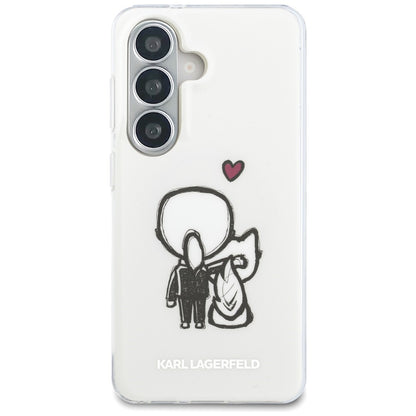 MagSafe maska za Samsung Galaxy S26 S942, Karl Lagerfeld, IML Karl & Choupette Back Logo, Bijela