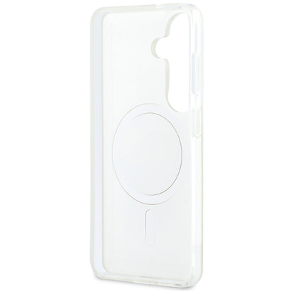 Futrola MagSafe za Samsung Galaxy S26 S942, Karl Lagerfeld, IML Karl & Choupette Peekaboo Logo, Bijela