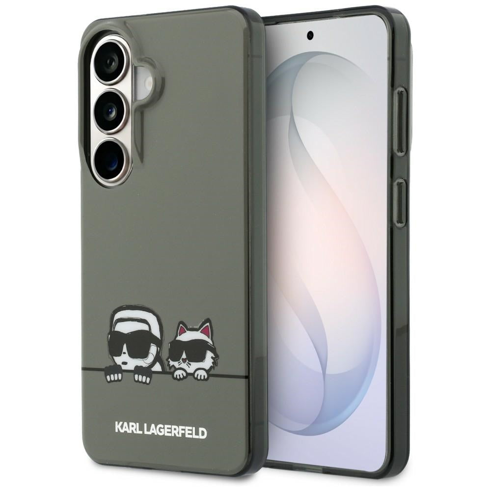 Futrola MagSafe za Samsung Galaxy S26 S942, Karl Lagerfeld, IML Karl & Choupette Peekaboo Logo, Crna