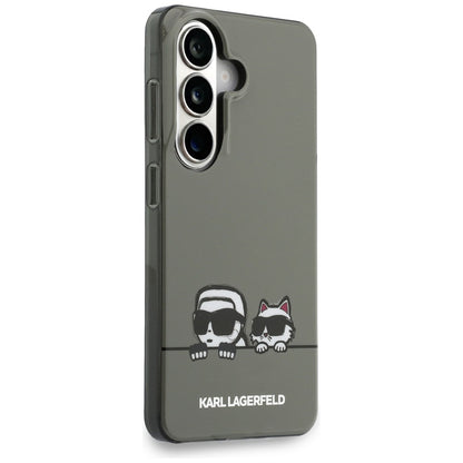 Futrola MagSafe za Samsung Galaxy S26 S942, Karl Lagerfeld, IML Karl & Choupette Peekaboo Logo, Crna