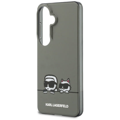 Futrola MagSafe za Samsung Galaxy S26 S942, Karl Lagerfeld, IML Karl & Choupette Peekaboo Logo, Crna