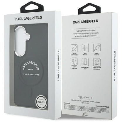 Futrola MagSafe za Samsung Galaxy S26 S942, Karl Lagerfeld, Karl RSG Logo, Crna