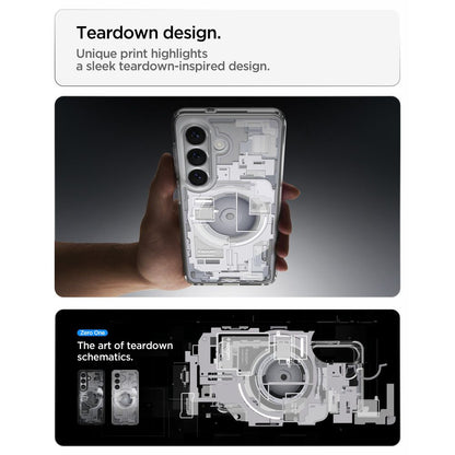 Husa MagSafe za Samsung Galaxy S26 S942, Spigen, Ultra Hybrid Zero One, Bijela ACS10737