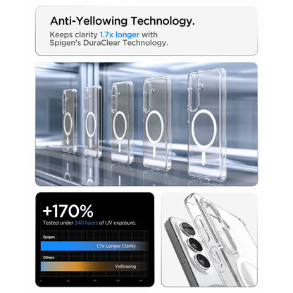 Futrola MagSafe za Samsung Galaxy S26 S942, Spigen, Ultra Hybrid, Prozirna Bijela ACS10734