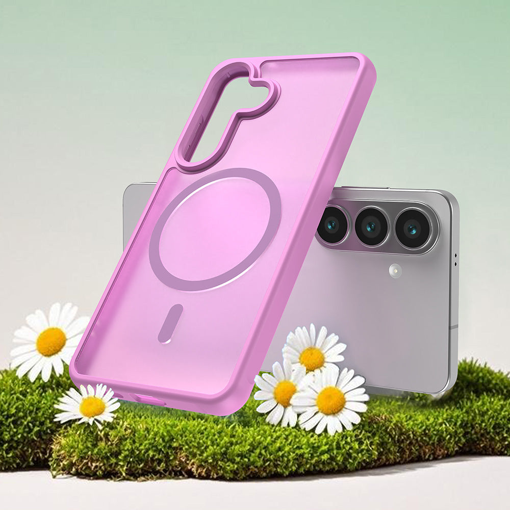 Futrola MagSafe za Samsung Galaxy S26, Techsuit, HaloFrost II, Roza