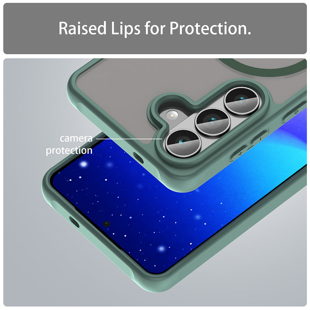 Futrola MagSafe za Samsung Galaxy S26 S942, Techsuit, HaloFrost II, Zelena