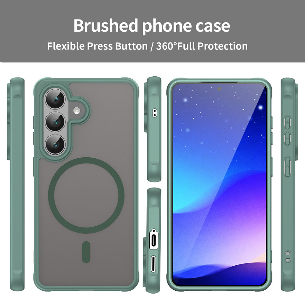 Futrola MagSafe za Samsung Galaxy S26 S942, Techsuit, HaloFrost II, Zelena
