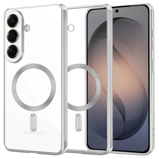 Futrola MagSafe za Samsung Galaxy S26, Techsuit, Luxury Crystal, Srebrna