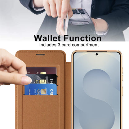 Futrola MagSafe za Samsung Galaxy S26, Techsuit, SmartMag Book, Smeđa