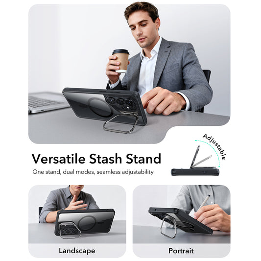 Futrola MagSafe za Samsung Galaxy S26 Ultra, ESR, Classic Hybrid Kickstand, Crno Prozirna