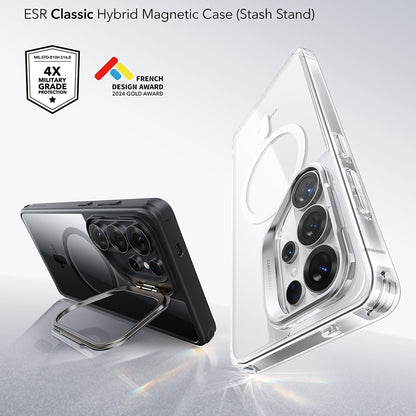 Futrola MagSafe za Samsung Galaxy S26 Ultra, ESR, Classic Hybrid Kickstand, Crno Prozirna