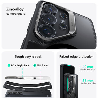 Futrola MagSafe za Samsung Galaxy S26 Ultra, ESR, Classic Hybrid Kickstand, Crno Prozirna