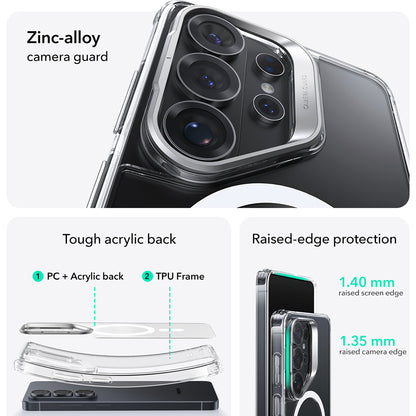 Futrola MagSafe za Samsung Galaxy S26 Ultra, ESR, Classic Hybrid Kickstand, Prozirna