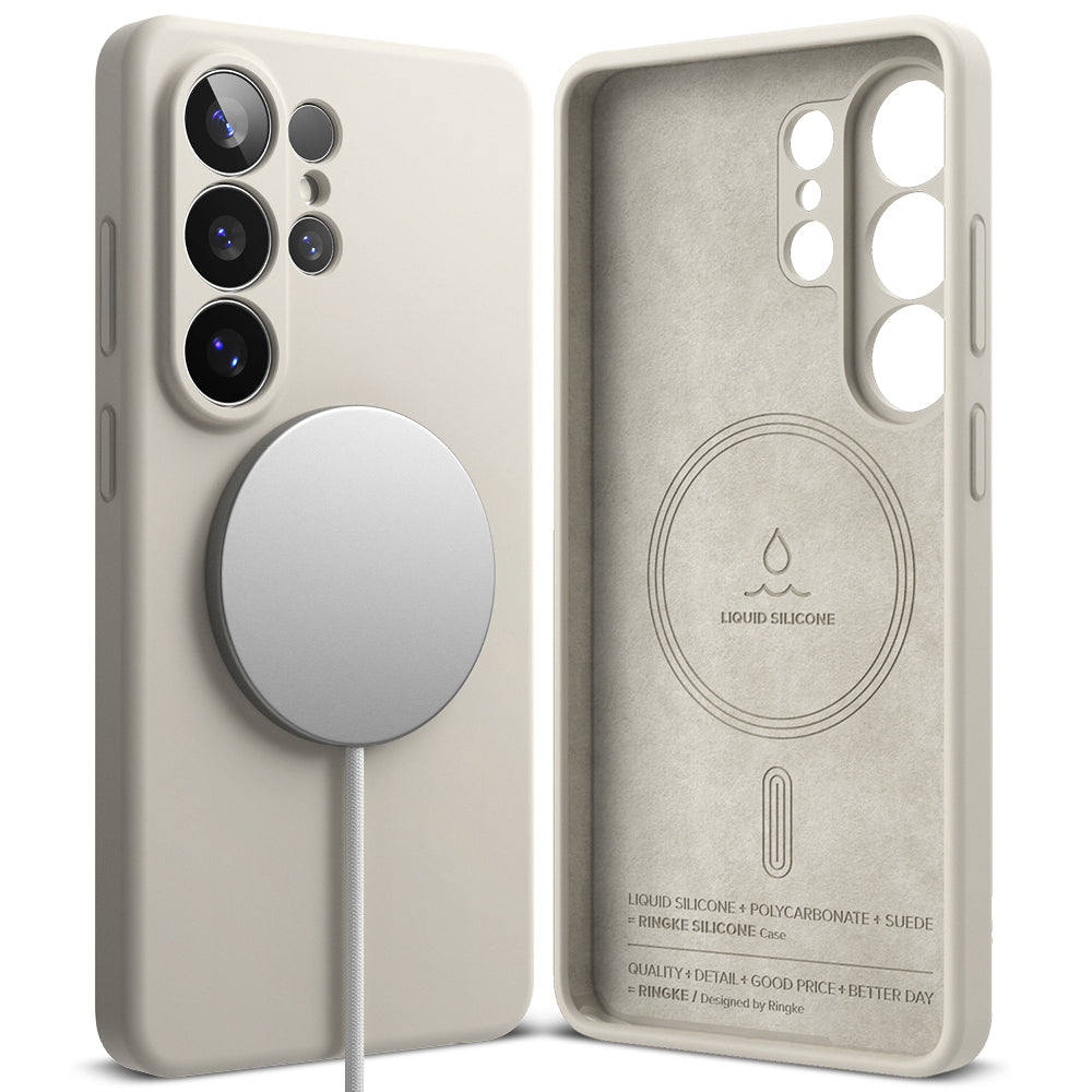 MagSafe futrola za Samsung Galaxy S26 Ultra S948, Ringke, Silikon, Krem