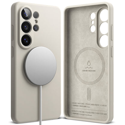 MagSafe futrola za Samsung Galaxy S26 Ultra S948, Ringke, Silikon, Krem