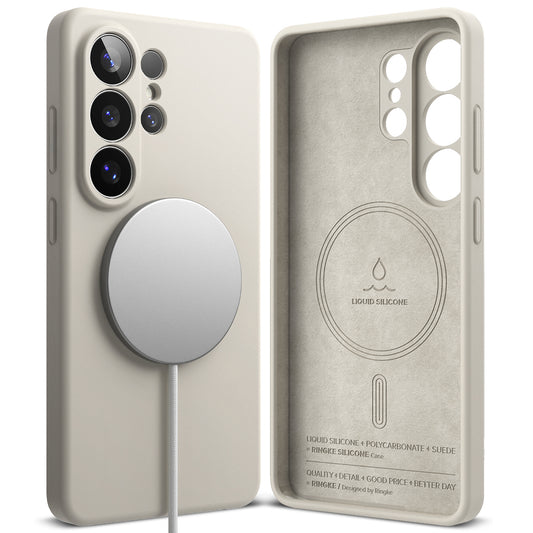 MagSafe futrola za Samsung Galaxy S26 Ultra, Ringke, Silikon, Krem