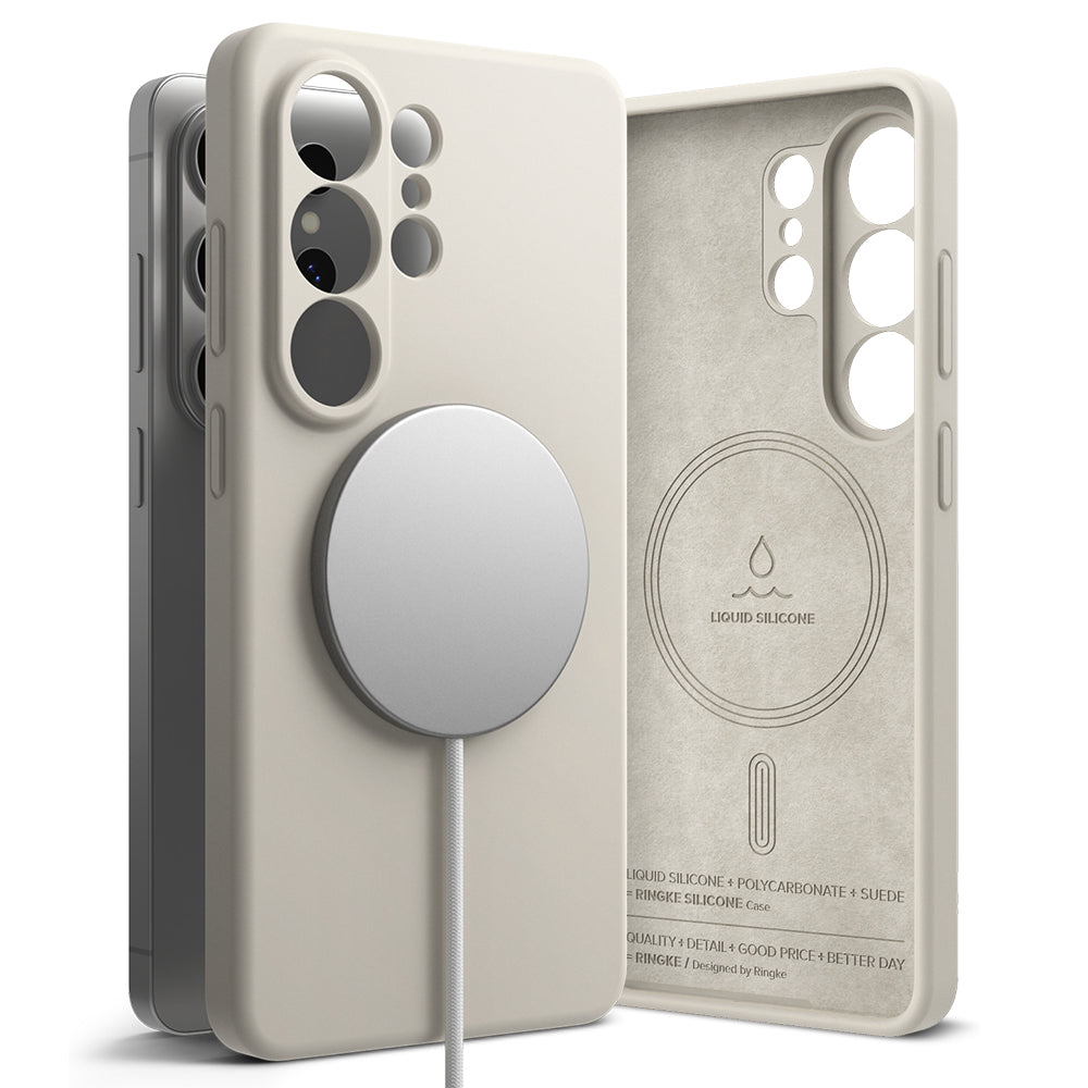 MagSafe futrola za Samsung Galaxy S26 Ultra S948, Ringke, Silikon, Krem
