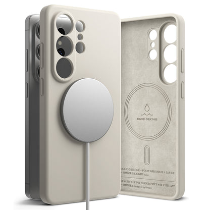 MagSafe futrola za Samsung Galaxy S26 Ultra S948, Ringke, Silikon, Krem