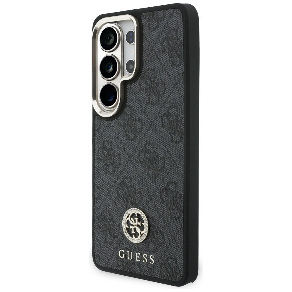 MagSafe futrola za Samsung Galaxy S26 Ultra S948, GUESS, 4G Big Rhinestone Triangle Strap, Crna