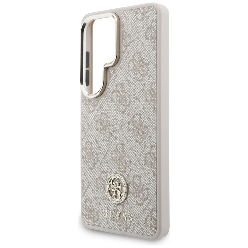 MagSafe futrola za Samsung Galaxy S26 Ultra S948, GUESS, 4G Big Rhinestone Triangle Strap, Roza
