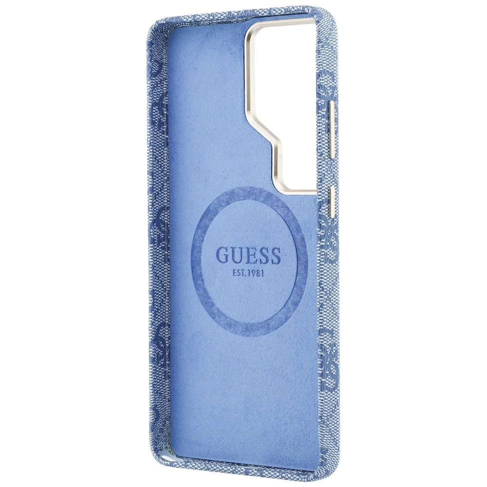 MagSafe futrola za Samsung Galaxy S26 Ultra S948, Guess, 4G Script Logo, Plava
