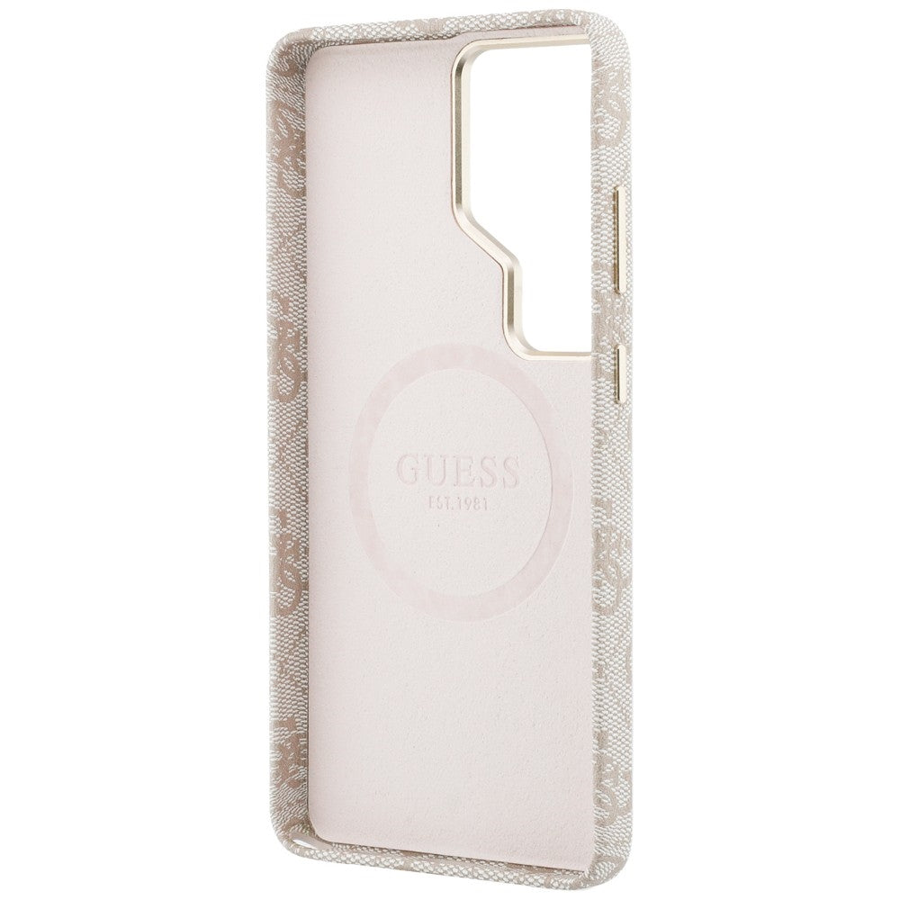 MagSafe futrola za Samsung Galaxy S26 Ultra S948, Guess, 4G Script Logo, Roza