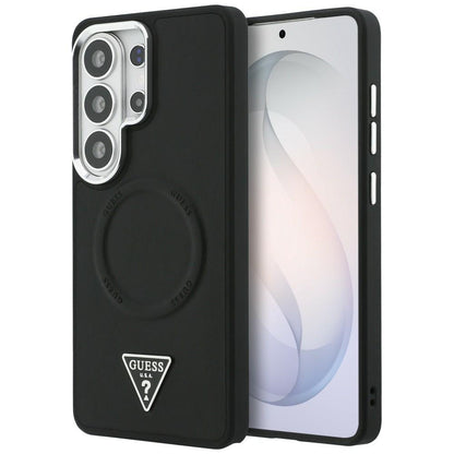 MagSafe futrola za Samsung Galaxy S26 Ultra S948, Guess, Embossed Ring Triangle Logo, Crna