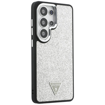 MagSafe maska za Samsung Galaxy S26 Ultra S948, Guess, Fixed Glitter Triangle Logo, Srebrna
