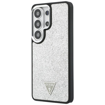 MagSafe maska za Samsung Galaxy S26 Ultra S948, Guess, Fixed Glitter Triangle Logo, Srebrna