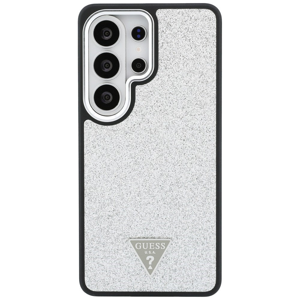 MagSafe maska za Samsung Galaxy S26 Ultra S948, Guess, Fixed Glitter Triangle Logo, Srebrna