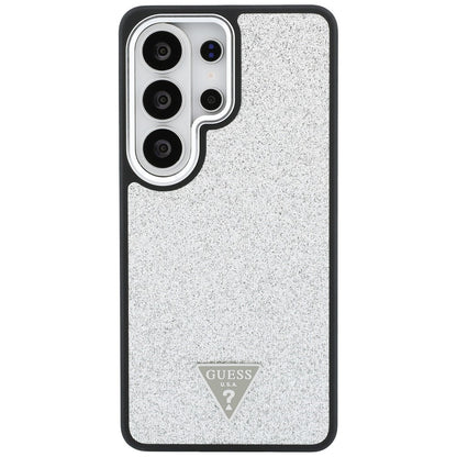 MagSafe maska za Samsung Galaxy S26 Ultra S948, Guess, Fixed Glitter Triangle Logo, Srebrna