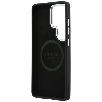 MagSafe maska za Samsung Galaxy S26 Ultra S948, Guess, Fixed Glitter Triangle Logo, Srebrna