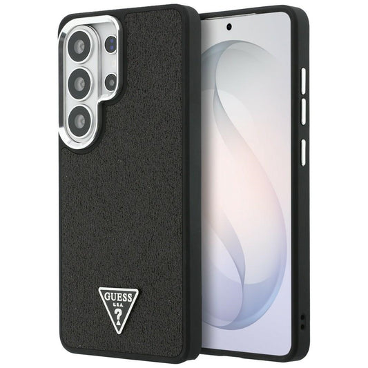 Futrola MagSafe za Samsung Galaxy S26 Ultra S948, Guess, Fixed Glitter Triangle Logo, Crna