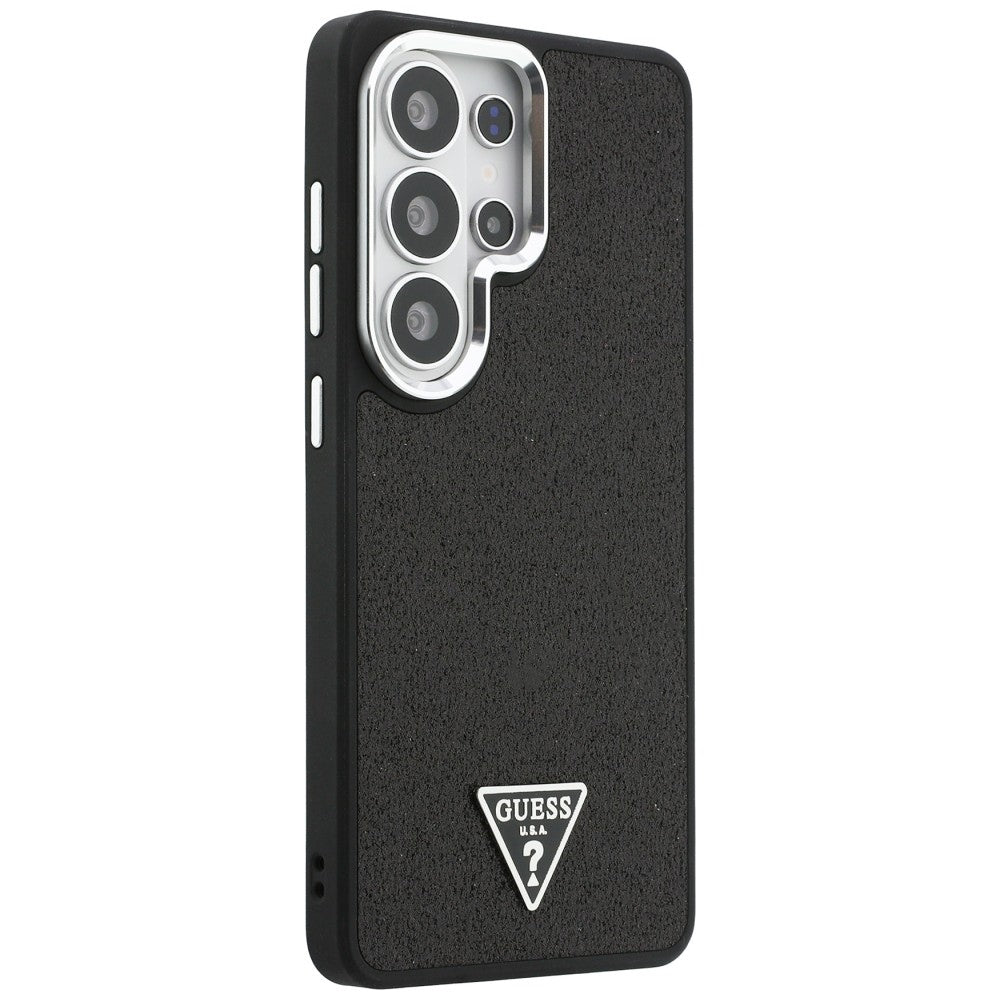 Futrola MagSafe za Samsung Galaxy S26 Ultra S948, Guess, Fixed Glitter Triangle Logo, Crna