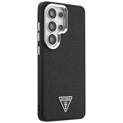 Futrola MagSafe za Samsung Galaxy S26 Ultra S948, Guess, Fixed Glitter Triangle Logo, Crna