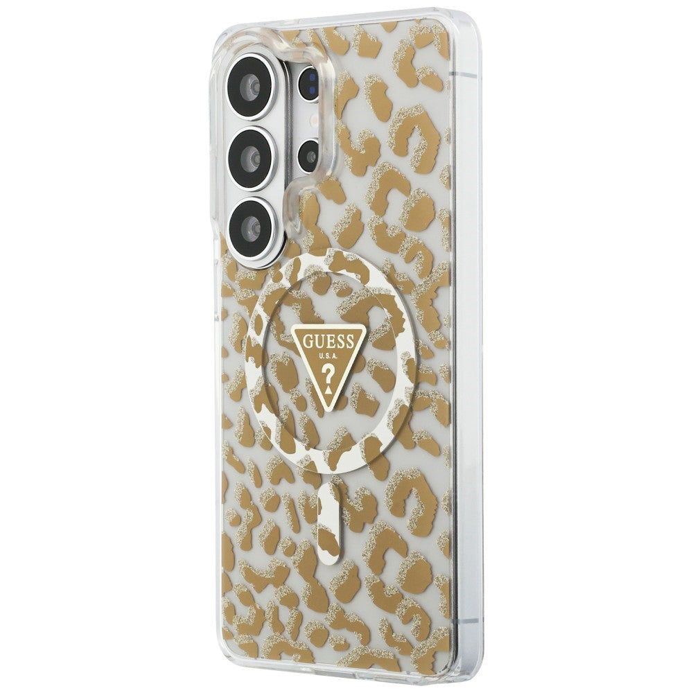 MagSafe futrola za Samsung Galaxy S26 Ultra S948, Guess, IML Leopard uzorak, smeđa