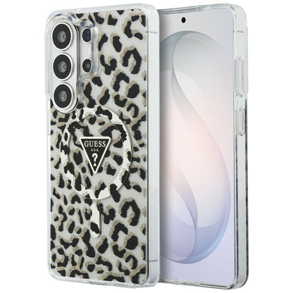 Futrola MagSafe za Samsung Galaxy S26 Ultra S948, Guess, IML Leopard uzorak, Crna