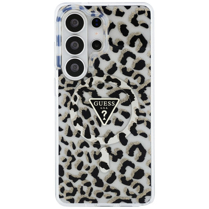 Futrola MagSafe za Samsung Galaxy S26 Ultra S948, Guess, IML Leopard uzorak, Crna