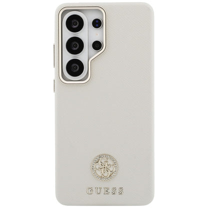 MagSafe futrola za Samsung Galaxy S26 Ultra S948, Guess, Rhinestone Round Logo, Bež