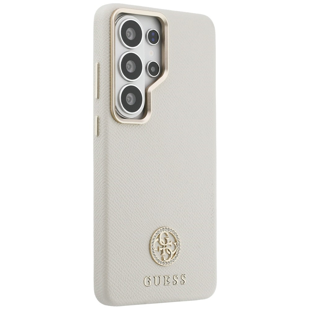 MagSafe futrola za Samsung Galaxy S26 Ultra S948, Guess, Rhinestone Round Logo, Bež