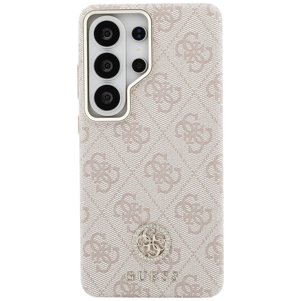Futrola MagSafe za Samsung Galaxy S26 Ultra S948, Guess, Rhinestone Round Logo, Roza