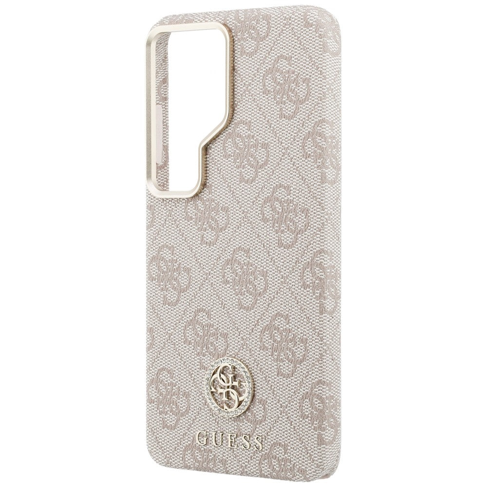 Futrola MagSafe za Samsung Galaxy S26 Ultra S948, Guess, Rhinestone Round Logo, Roza