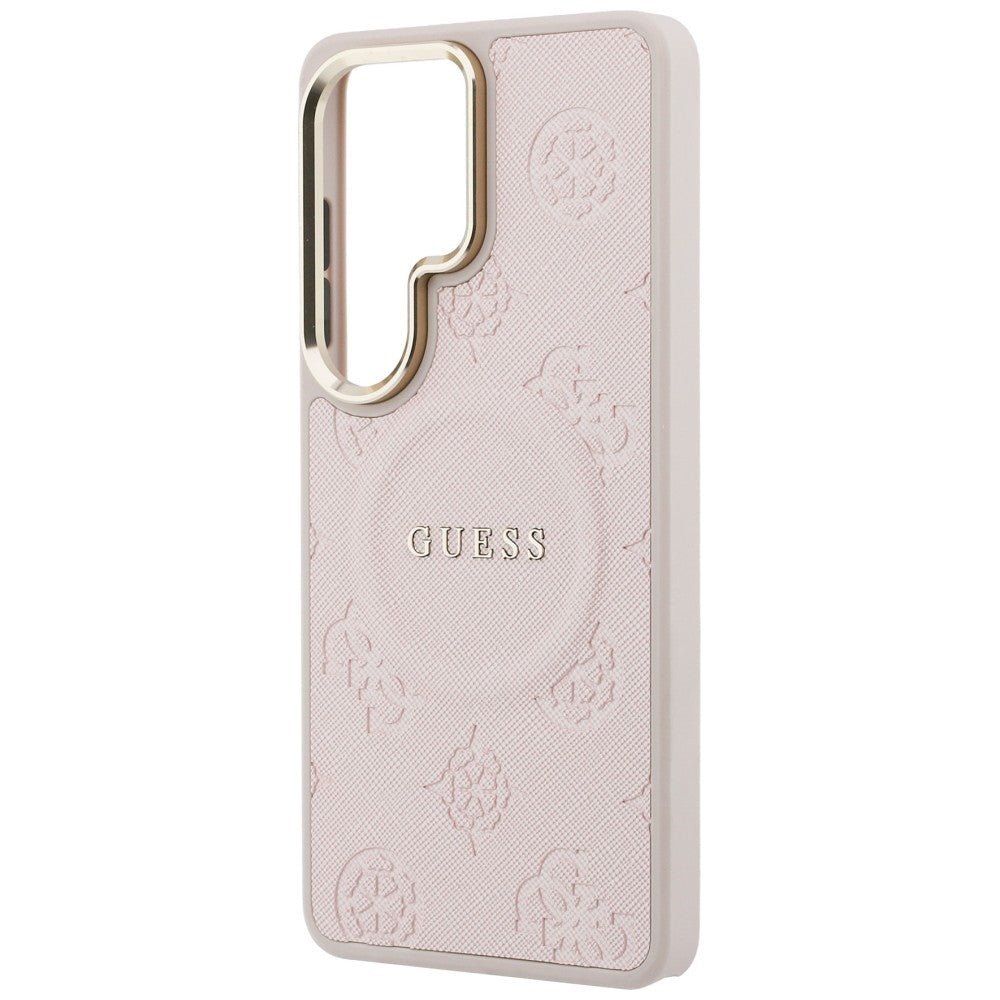 MagSafe futrola za Samsung Galaxy S26 Ultra S948, Guess, Saffiano Peony Embossed Ring, Roza